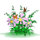 Blumen mit Schmetterlingen