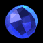 Blauer Diamant auf Schwarz