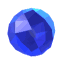 Blauer Diamant auf Weiß