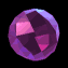 Violetter Diamant auf Schwarz