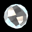 Weißer Diamant auf Schwarz