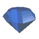 Blauer Diamant Transparent