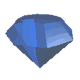 Blauer Diamant auf Weiß
