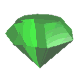 Grüner Diamant auf Weiß