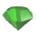 Grüner Diamant auf Weiß Klein
